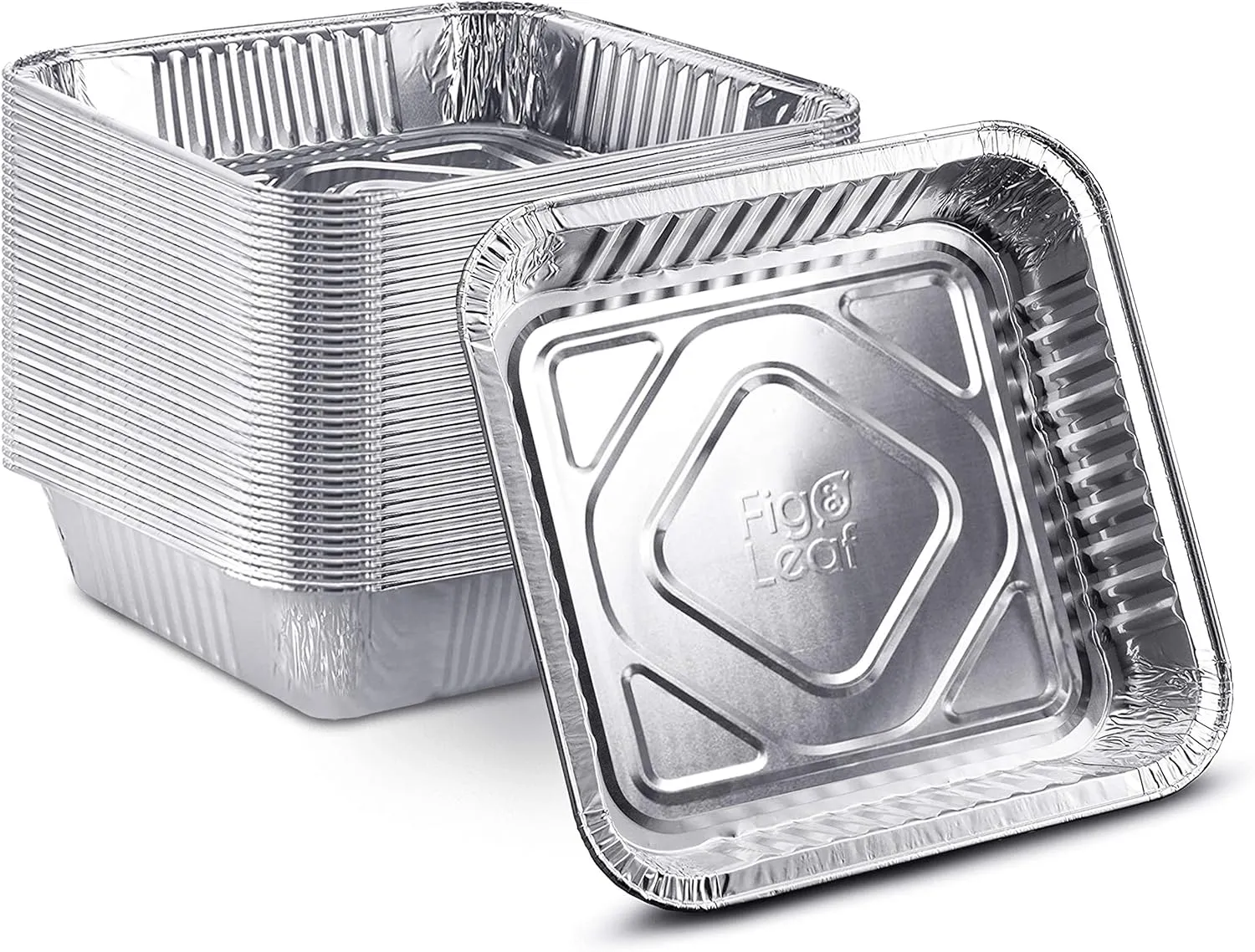 [300 Pack - 8” x 8”] Square Baking Cake Pans| Heavy Duty l Disposable Aluminum Foil Tins l Portable Food Containers l Perfect for Roasting Toaster Oven Broiling Cooking
