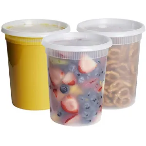 32 oz. Deli Food Storage Containers With Lids