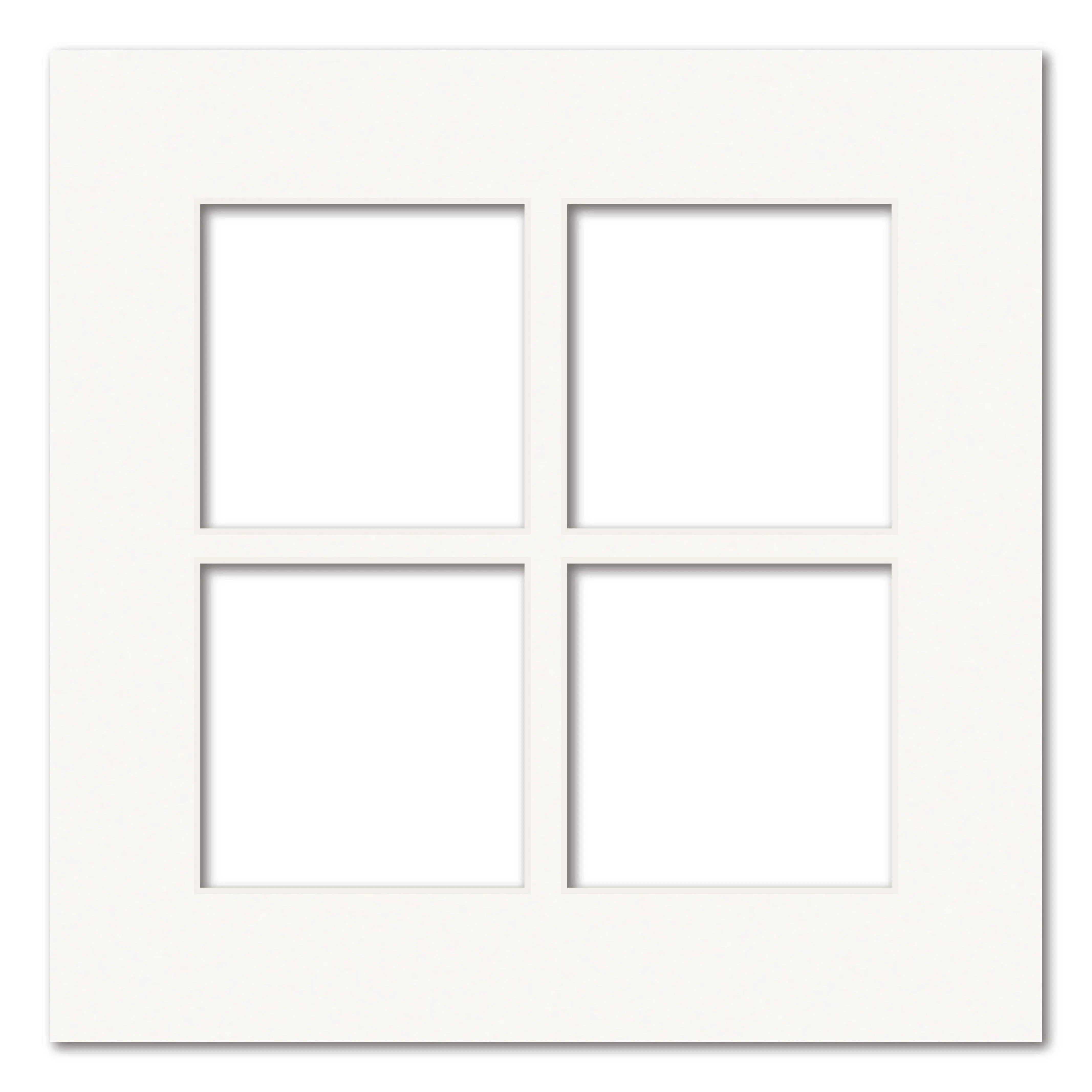 4 Window (4x4in) Square Collage Photo Mat Board
