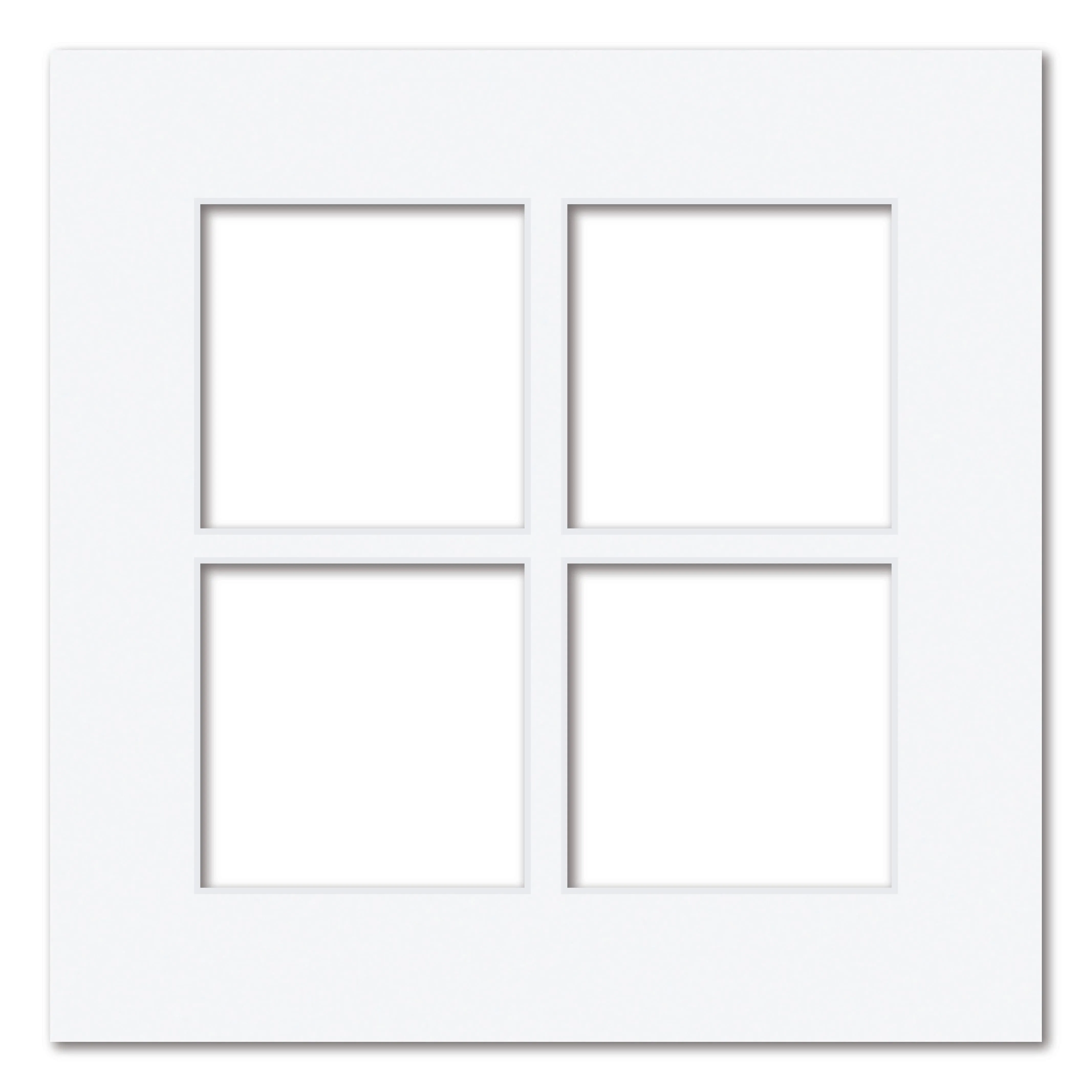 4 Window (4x4in) Square Collage Photo Mat Board