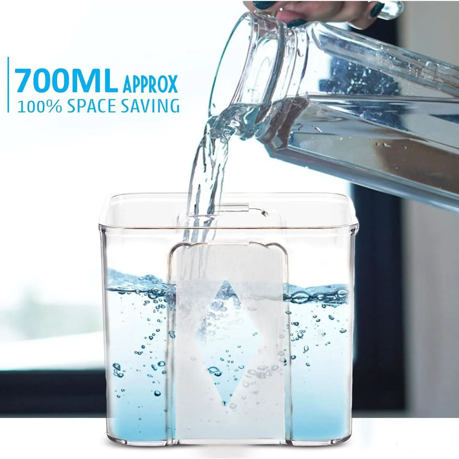 4Pc Square 700ml Food Storage Containers