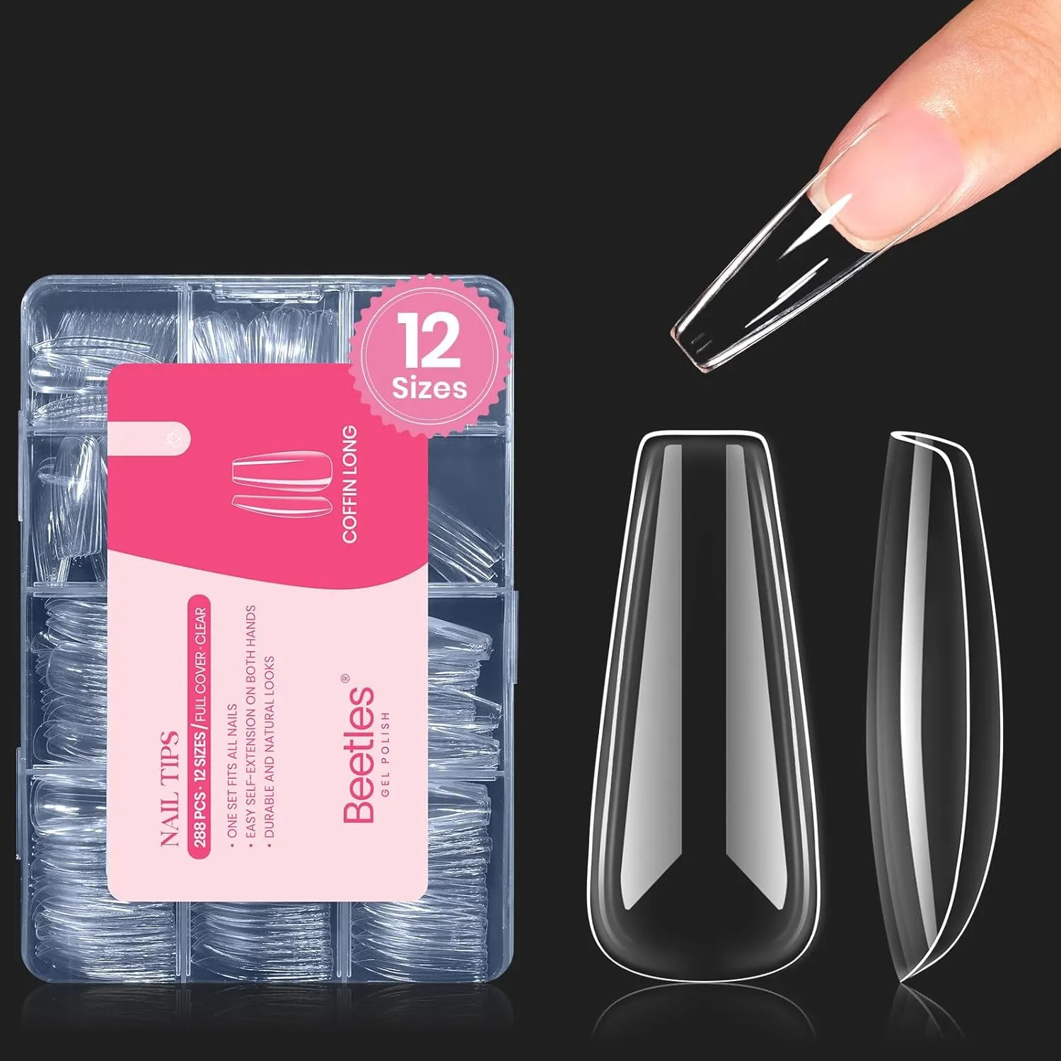 5 in 1 Nail Glue Kit for Acrylic Nails,2 Pcs 15Ml Super Strong Brush in Nail Gel Glue for False Nails Tips and Gel Nail Polish Led Lamp Required Nail Art Gift