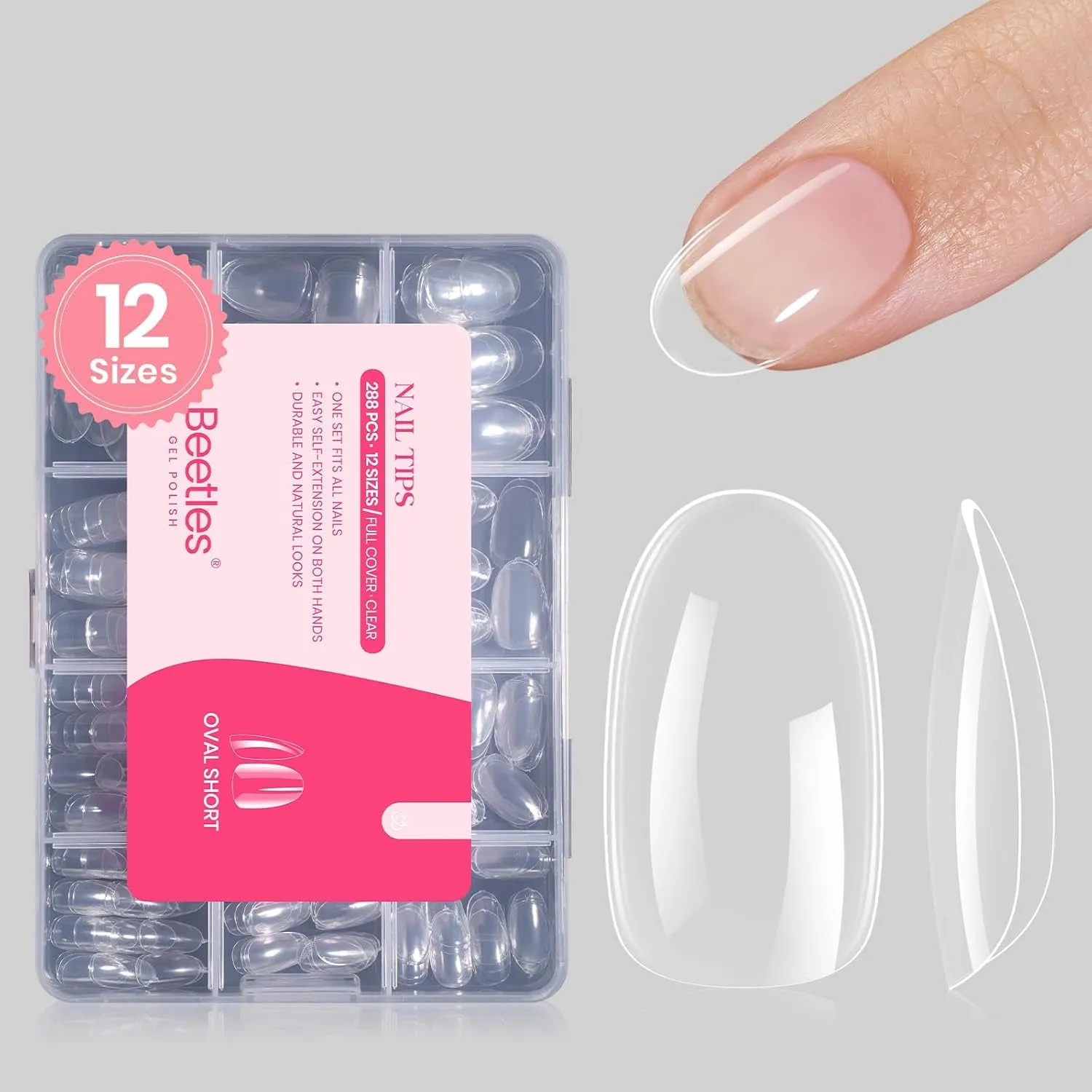 5 in 1 Nail Glue Kit for Acrylic Nails,2 Pcs 15Ml Super Strong Brush in Nail Gel Glue for False Nails Tips and Gel Nail Polish Led Lamp Required Nail Art Gift