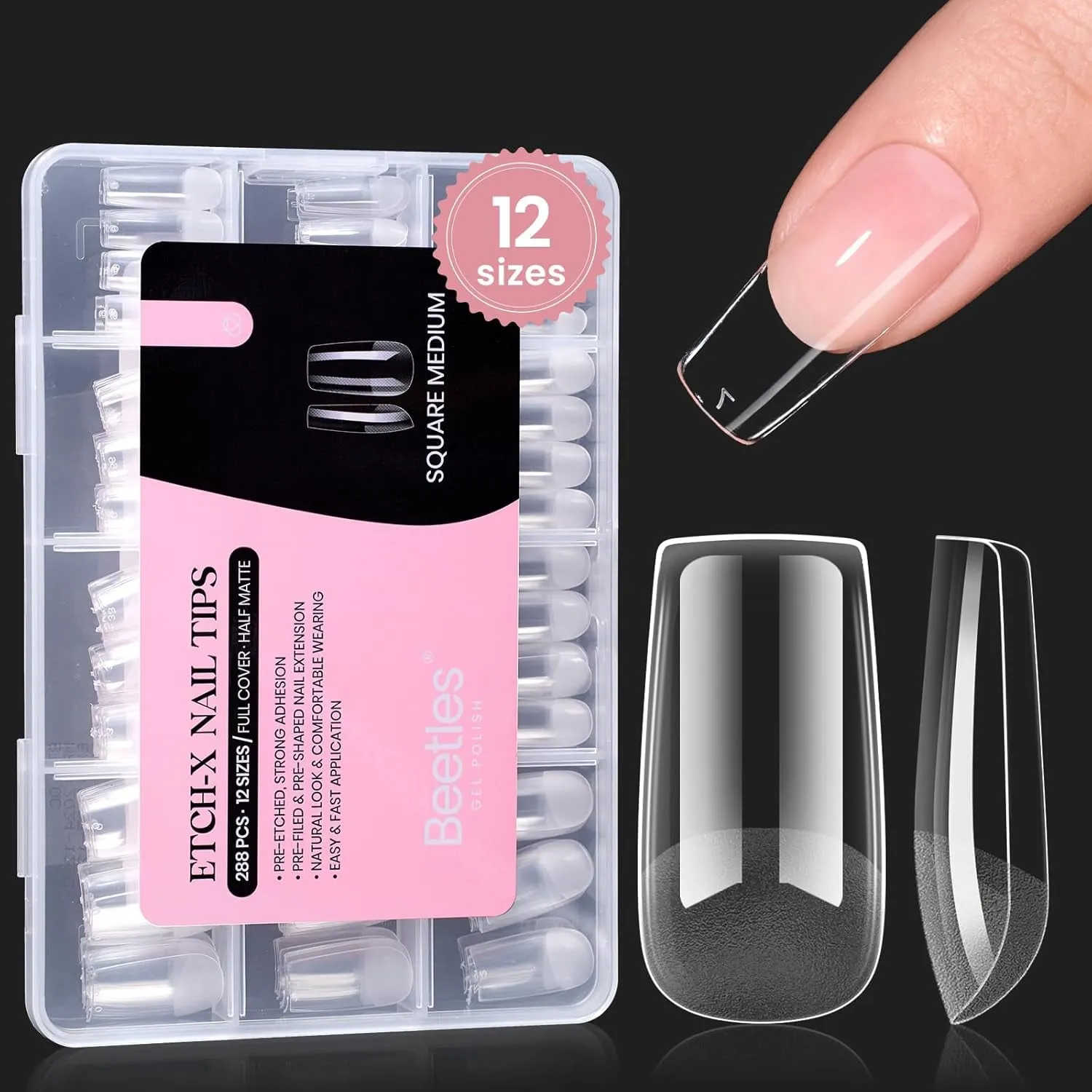 5 in 1 Nail Glue Kit for Acrylic Nails,2 Pcs 15Ml Super Strong Brush in Nail Gel Glue for False Nails Tips and Gel Nail Polish Led Lamp Required Nail Art Gift