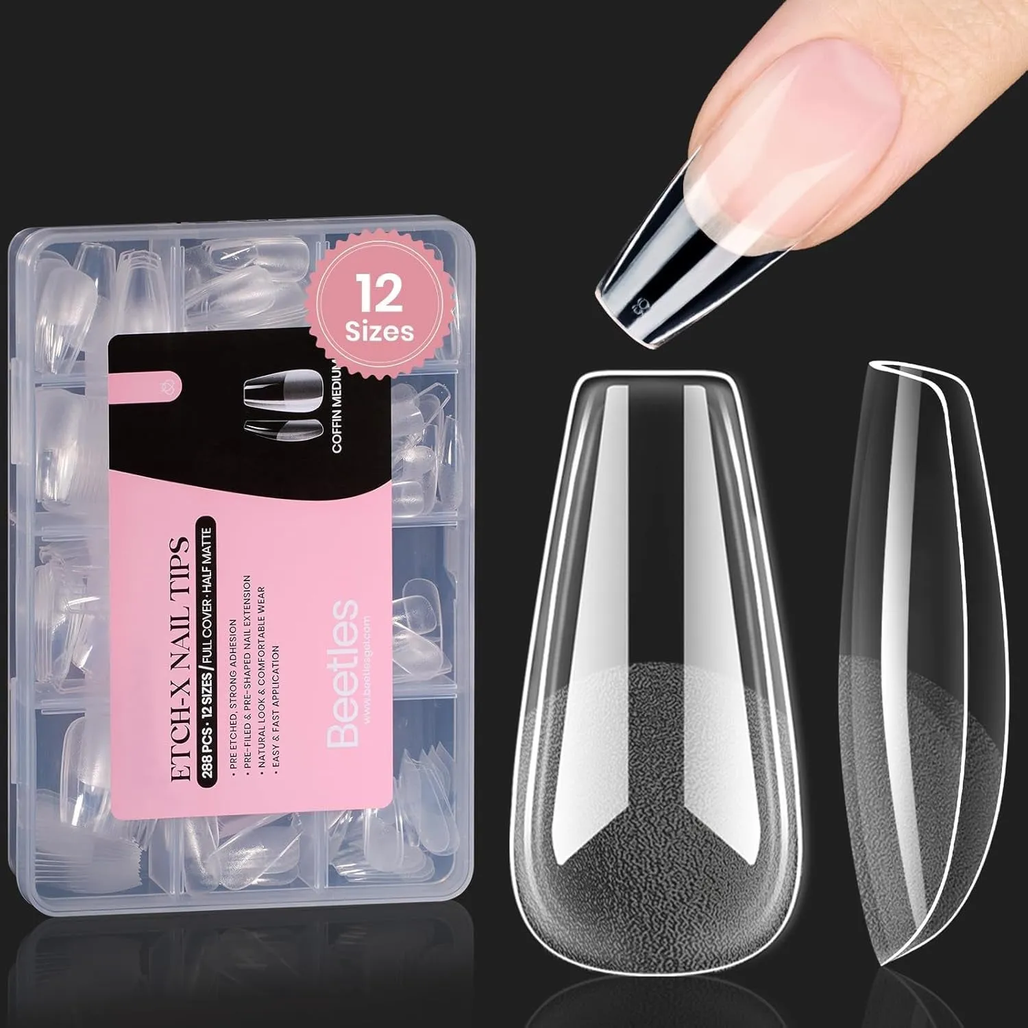 5 in 1 Nail Glue Kit for Acrylic Nails,2 Pcs 15Ml Super Strong Brush in Nail Gel Glue for False Nails Tips and Gel Nail Polish Led Lamp Required Nail Art Gift