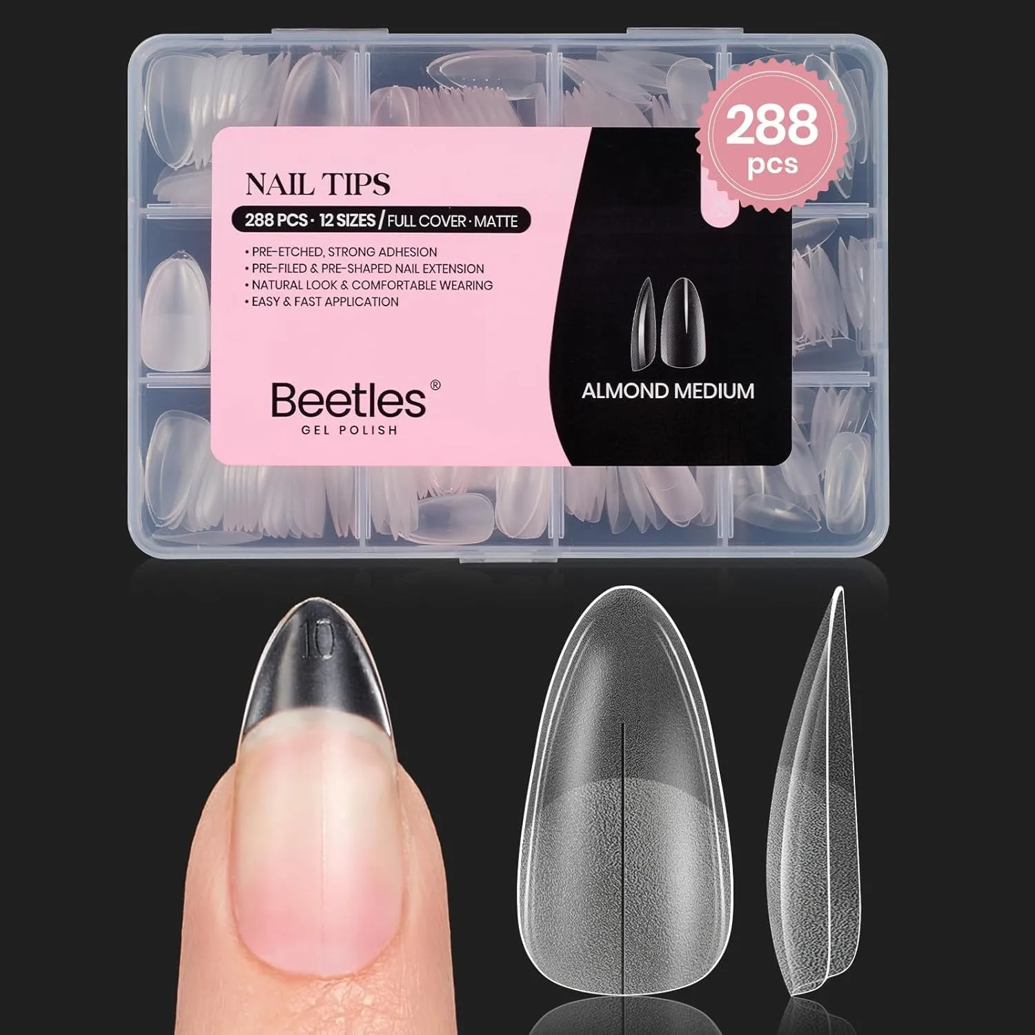 5 in 1 Nail Glue Kit for Acrylic Nails,2 Pcs 15Ml Super Strong Brush in Nail Gel Glue for False Nails Tips and Gel Nail Polish Led Lamp Required Nail Art Gift