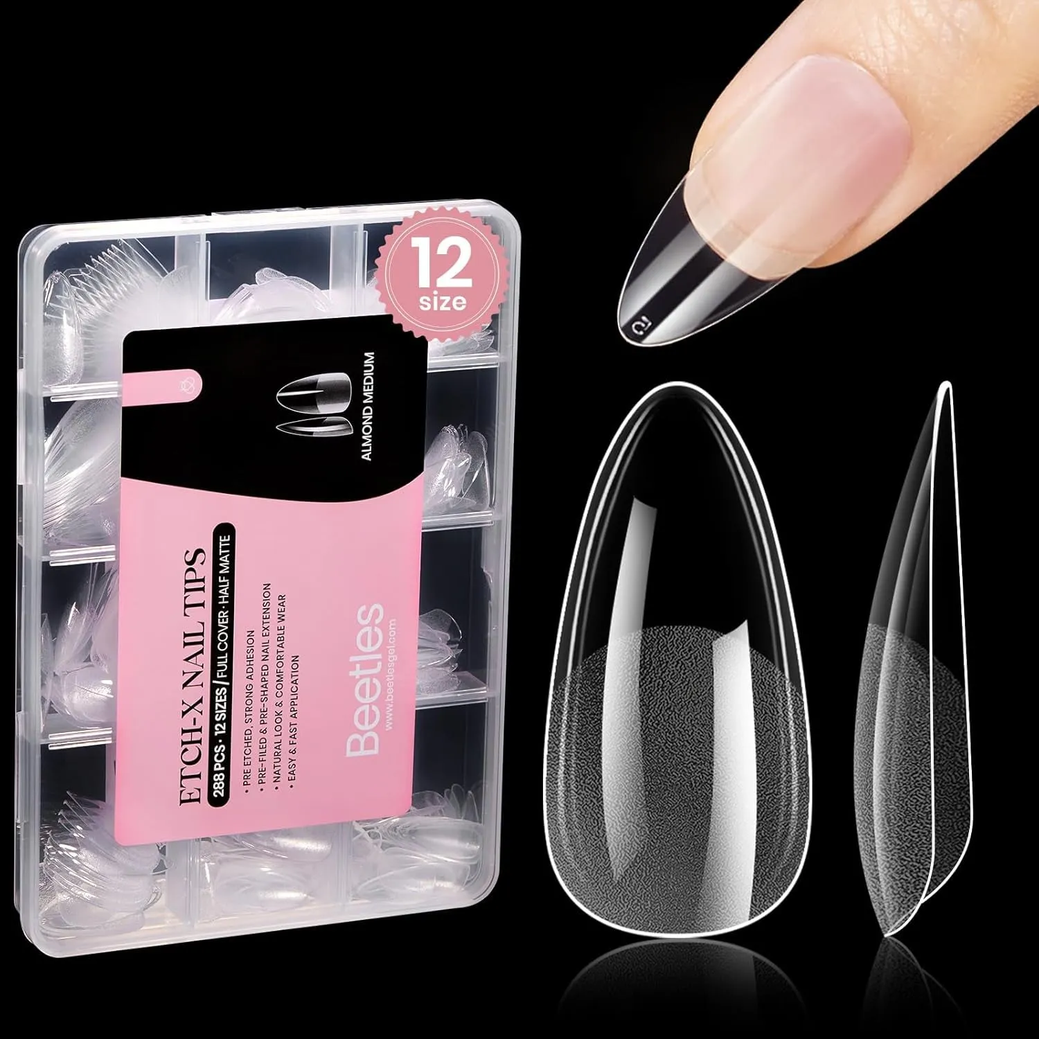 5 in 1 Nail Glue Kit for Acrylic Nails,2 Pcs 15Ml Super Strong Brush in Nail Gel Glue for False Nails Tips and Gel Nail Polish Led Lamp Required Nail Art Gift