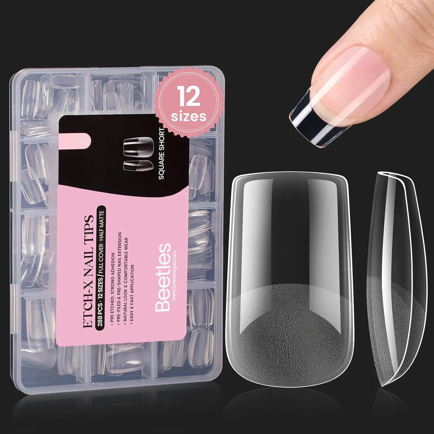 5 in 1 Nail Glue Kit for Acrylic Nails,2 Pcs 15Ml Super Strong Brush in Nail Gel Glue for False Nails Tips and Gel Nail Polish Led Lamp Required Nail Art Gift
