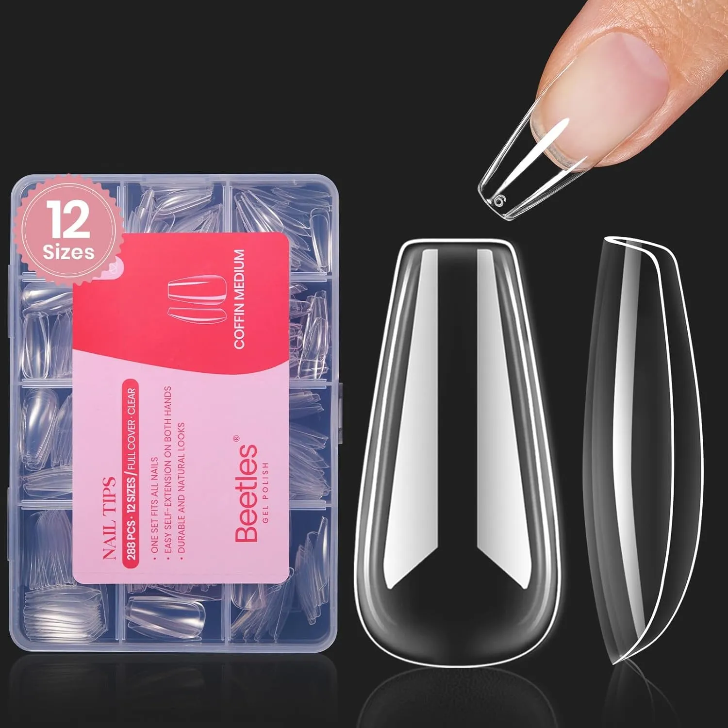 5 in 1 Nail Glue Kit for Acrylic Nails,2 Pcs 15Ml Super Strong Brush in Nail Gel Glue for False Nails Tips and Gel Nail Polish Led Lamp Required Nail Art Gift
