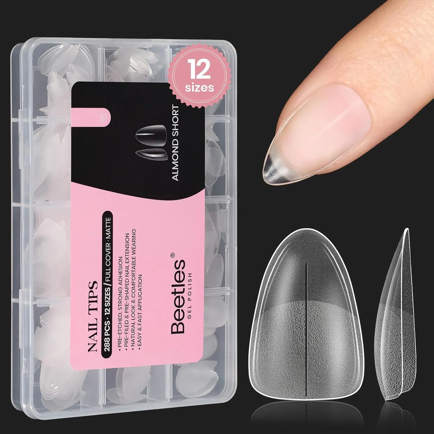 5 in 1 Nail Glue Kit for Acrylic Nails,2 Pcs 15Ml Super Strong Brush in Nail Gel Glue for False Nails Tips and Gel Nail Polish Led Lamp Required Nail Art Gift