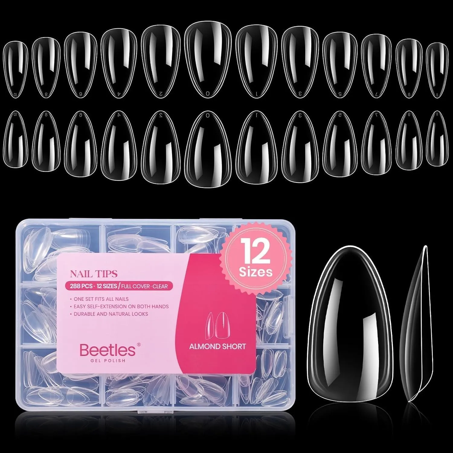 5 in 1 Nail Glue Kit for Acrylic Nails,2 Pcs 15Ml Super Strong Brush in Nail Gel Glue for False Nails Tips and Gel Nail Polish Led Lamp Required Nail Art Gift