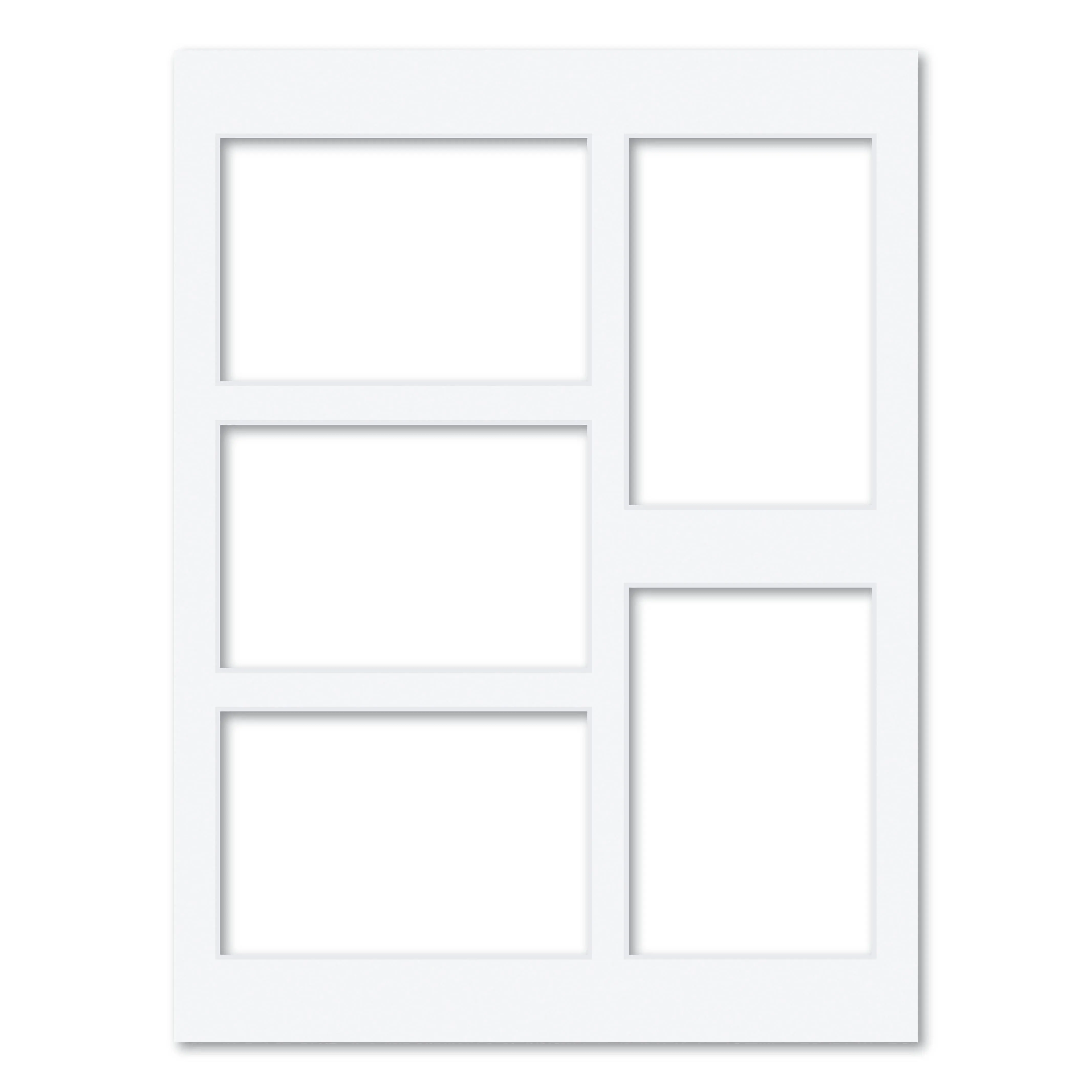 5 Window (4x6in) Collage Photo Mat Board
