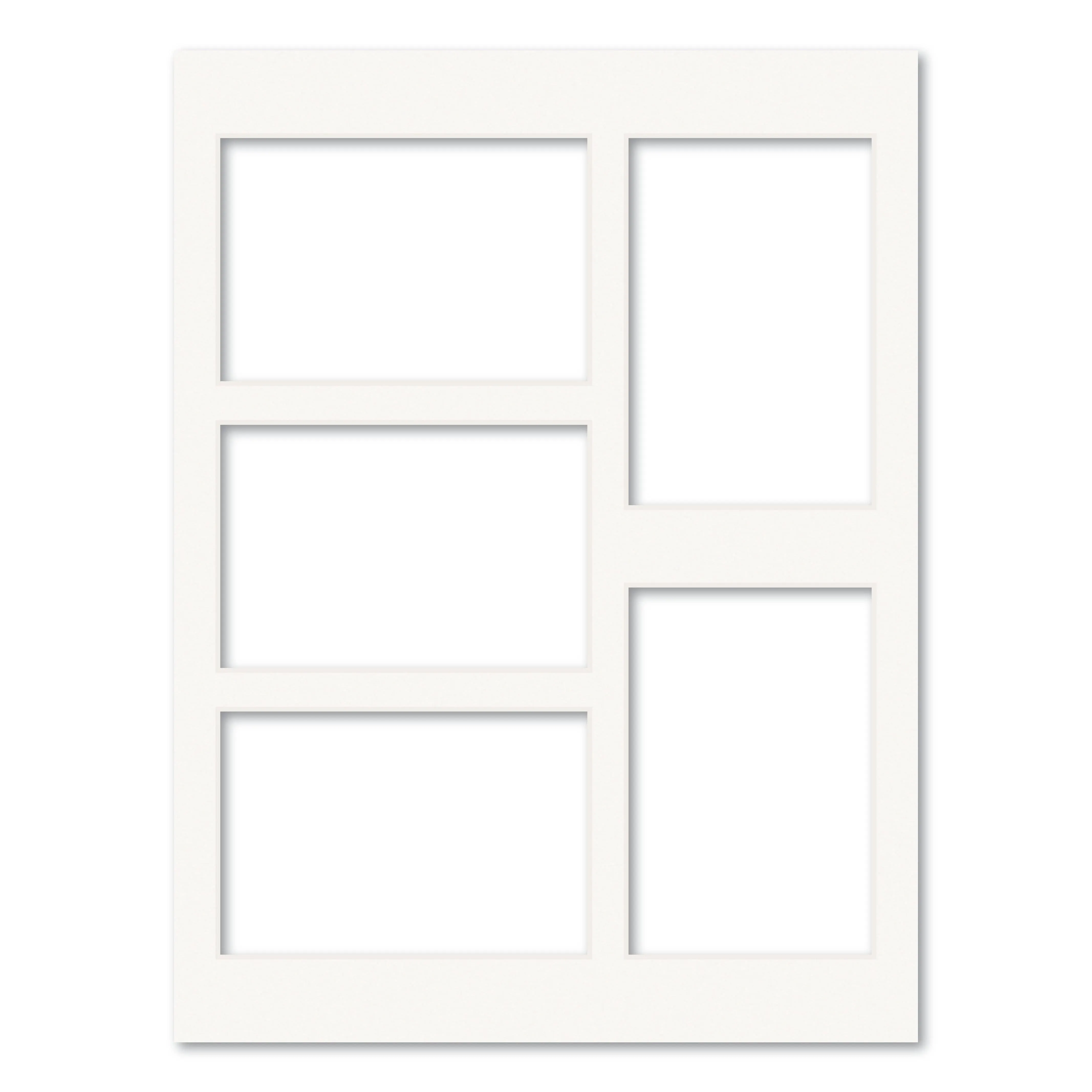5 Window (4x6in) Collage Photo Mat Board