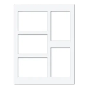 5 Window (4x6in) Collage Photo Mat Board
