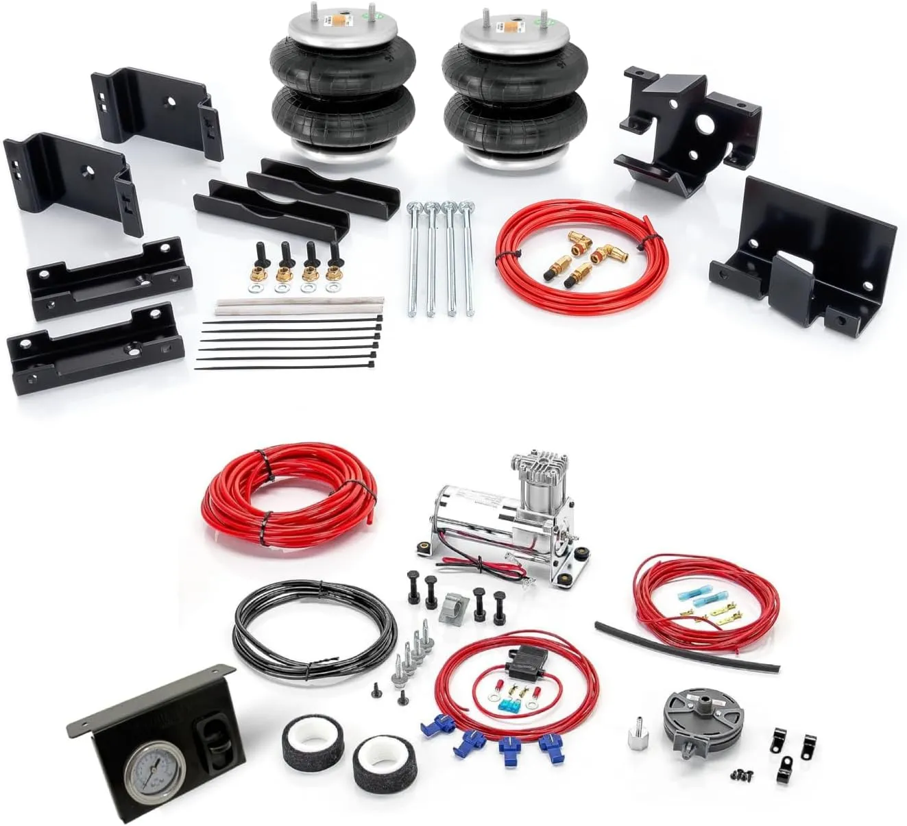 6,000 Lbs Rear Air Bags Suspension Kit with Onboard Air Compressor for 2014-2025 Dodge Ram 2500 2WD 4WD Truck Towing, Replacement for Firestone 2598 Ride Rite Airbags for Trucks Rear Suspension