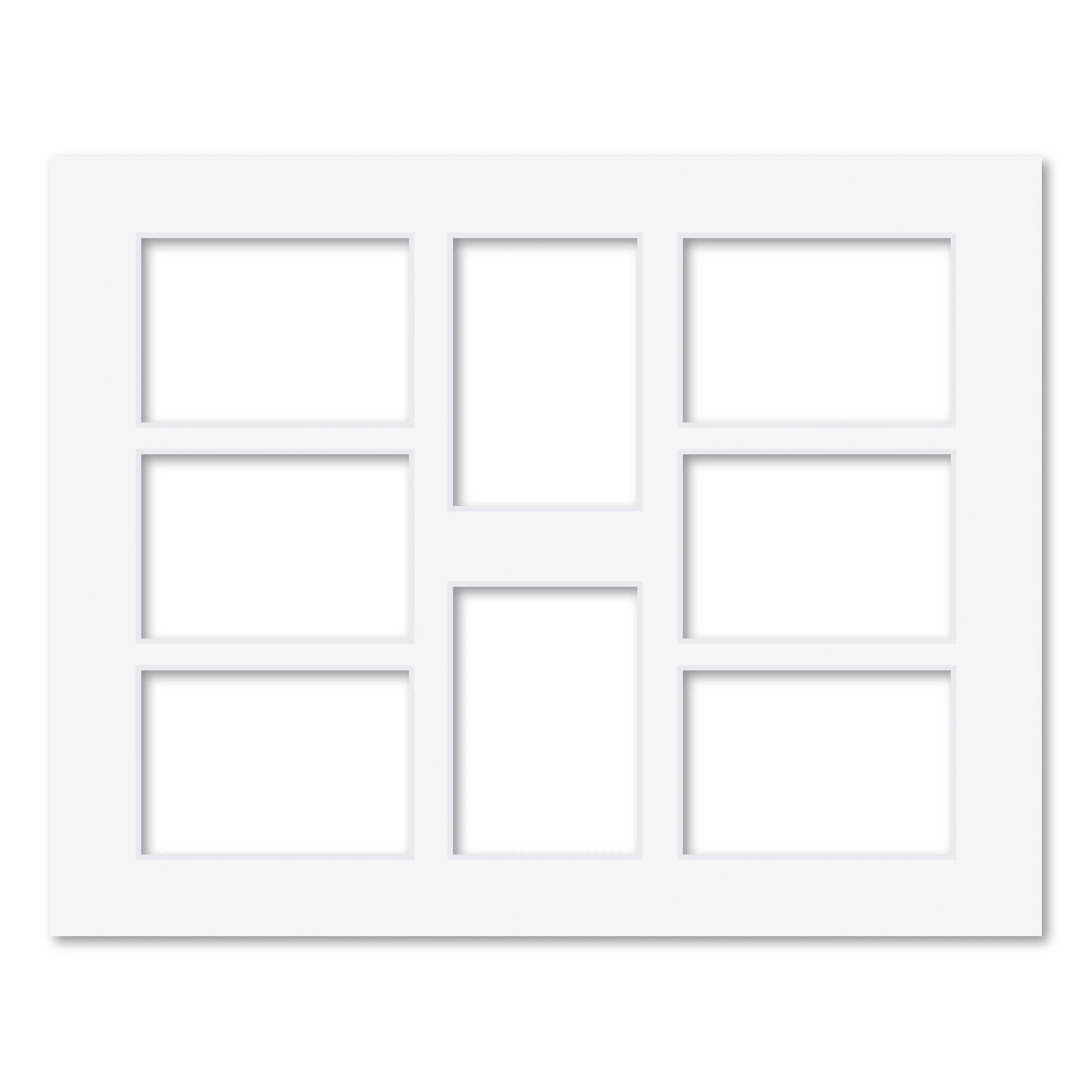 8 Window (3x4in) Collage Photo Mat Board