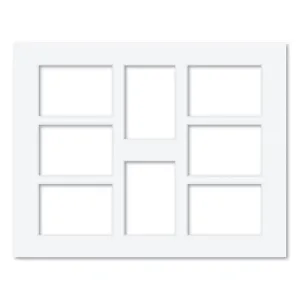 8 Window (3x4in) Collage Photo Mat Board