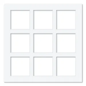 9 Window (3.5x3.5in) Square Collage Photo Mat Board