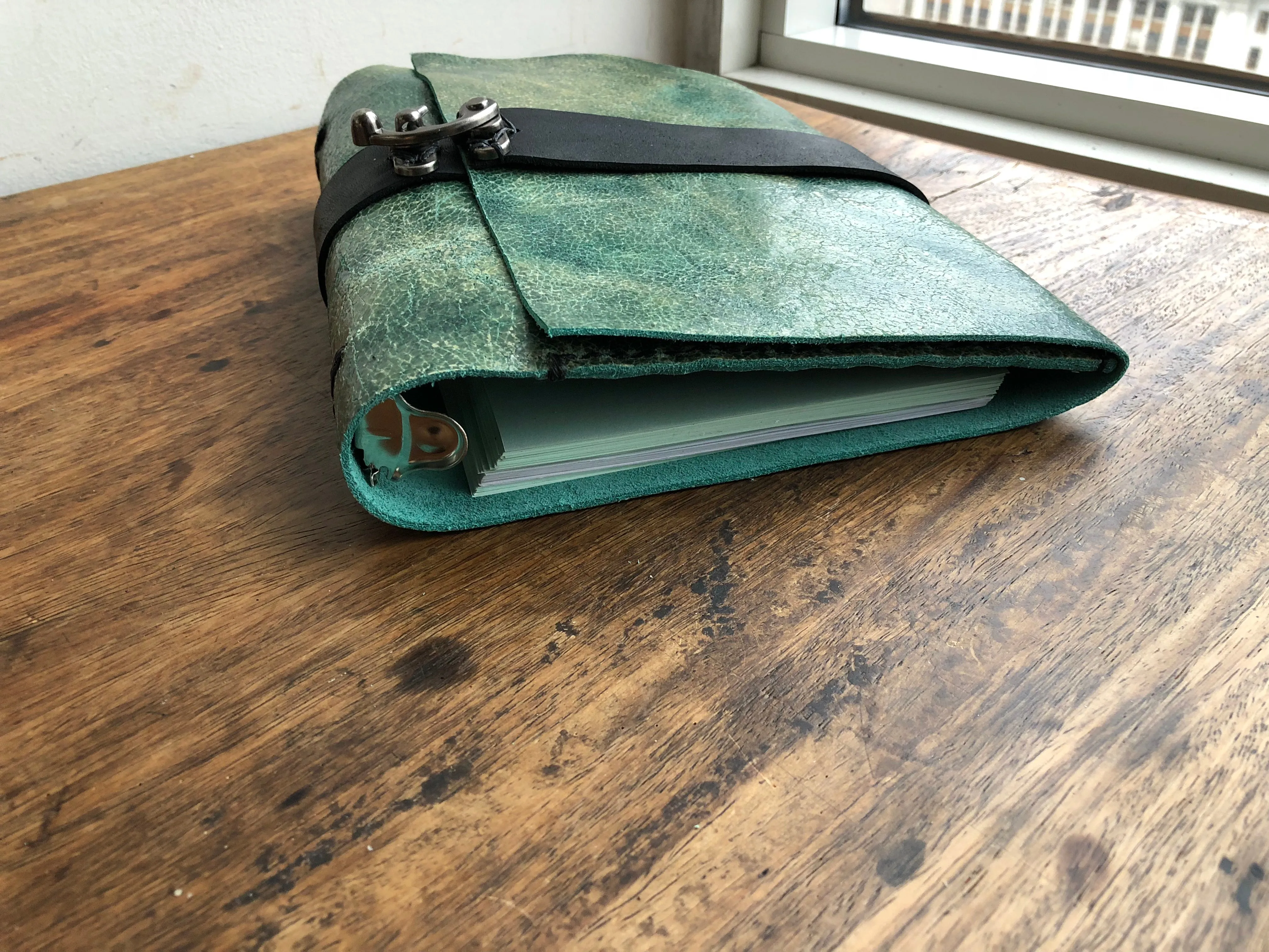 A5 Binder Diary / Junior Leather Binder / Leather 3 Ring Notebook