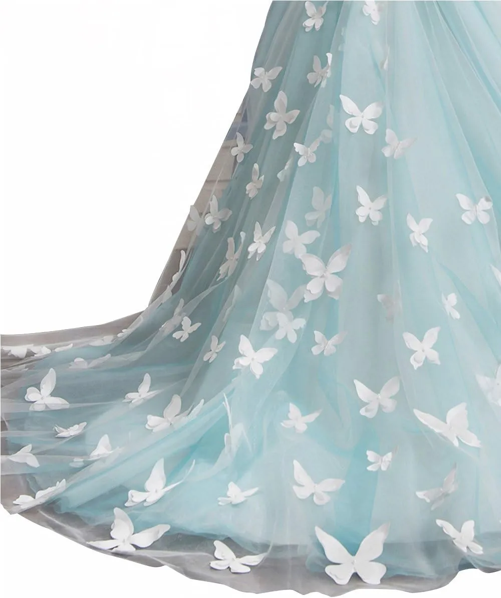 ABAO SISTER Elegant Lace Applique Floor Length Flower Girl Dress Wedding Birthday Pageant Ball Gown