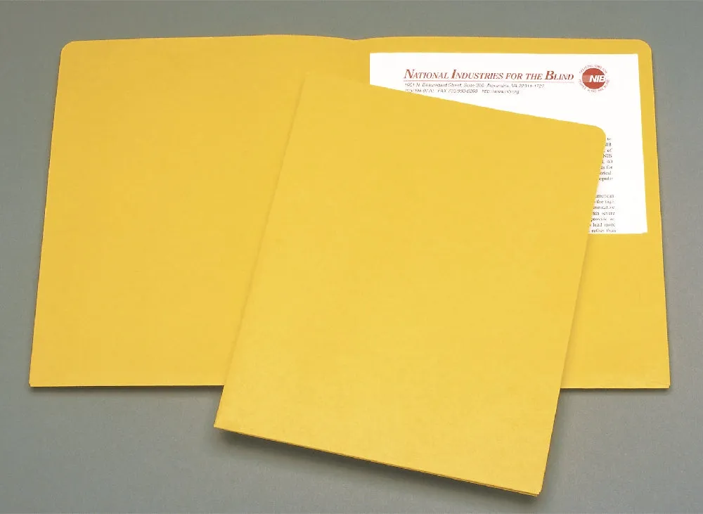 AbilityOne® Double Pocket Portfolio, Yellow