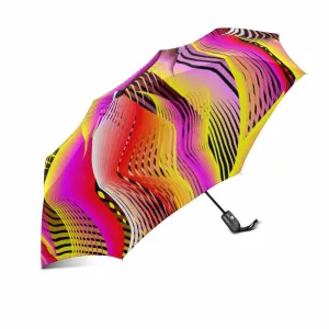 abstract flame pattern Umbrella Automatic Foldable with totes