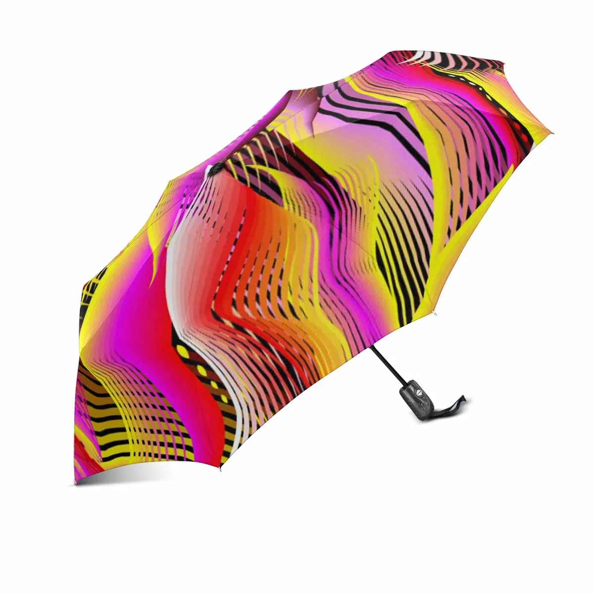 abstract flame pattern Umbrella Automatic Foldable with totes