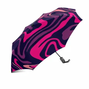 Abstract Marble pattern automatic umbrella foldable with totes
