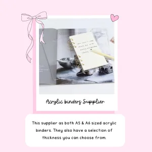 Acrylic Binders Supplier ( All sizes)