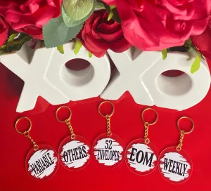 Acrylic Key Chain Labels