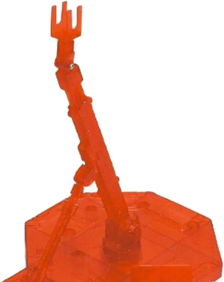 Adjustable Action Figure Stand Bracket for 1/100 Gundam Models, Great Applicability, Easy Assembly, Perfect for RG, HG, SD, BB Figures, Plastic Holder, Model - Red