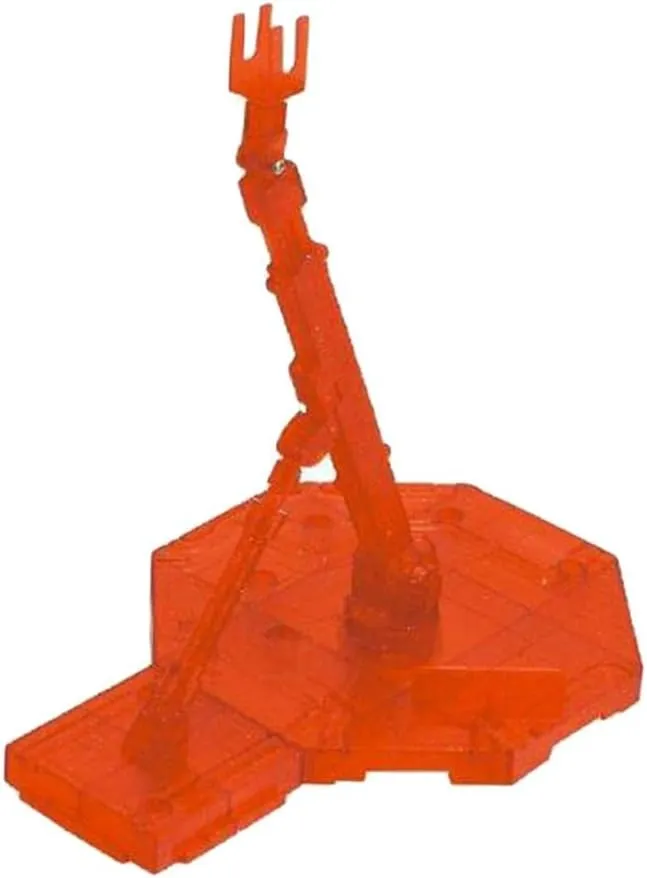 Adjustable Action Figure Stand Bracket for 1/100 Gundam Models, Great Applicability, Easy Assembly, Perfect for RG, HG, SD, BB Figures, Plastic Holder, Model - Red
