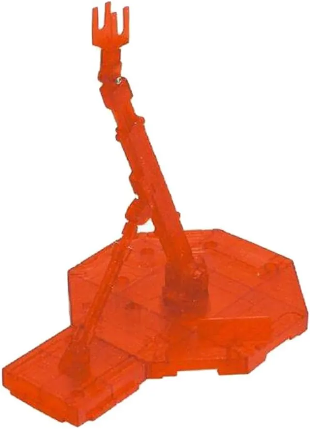 Adjustable Action Figure Stand Bracket for 1/100 Gundam Models, Great Applicability, Easy Assembly, Perfect for RG, HG, SD, BB Figures, Plastic Holder, Model - Red
