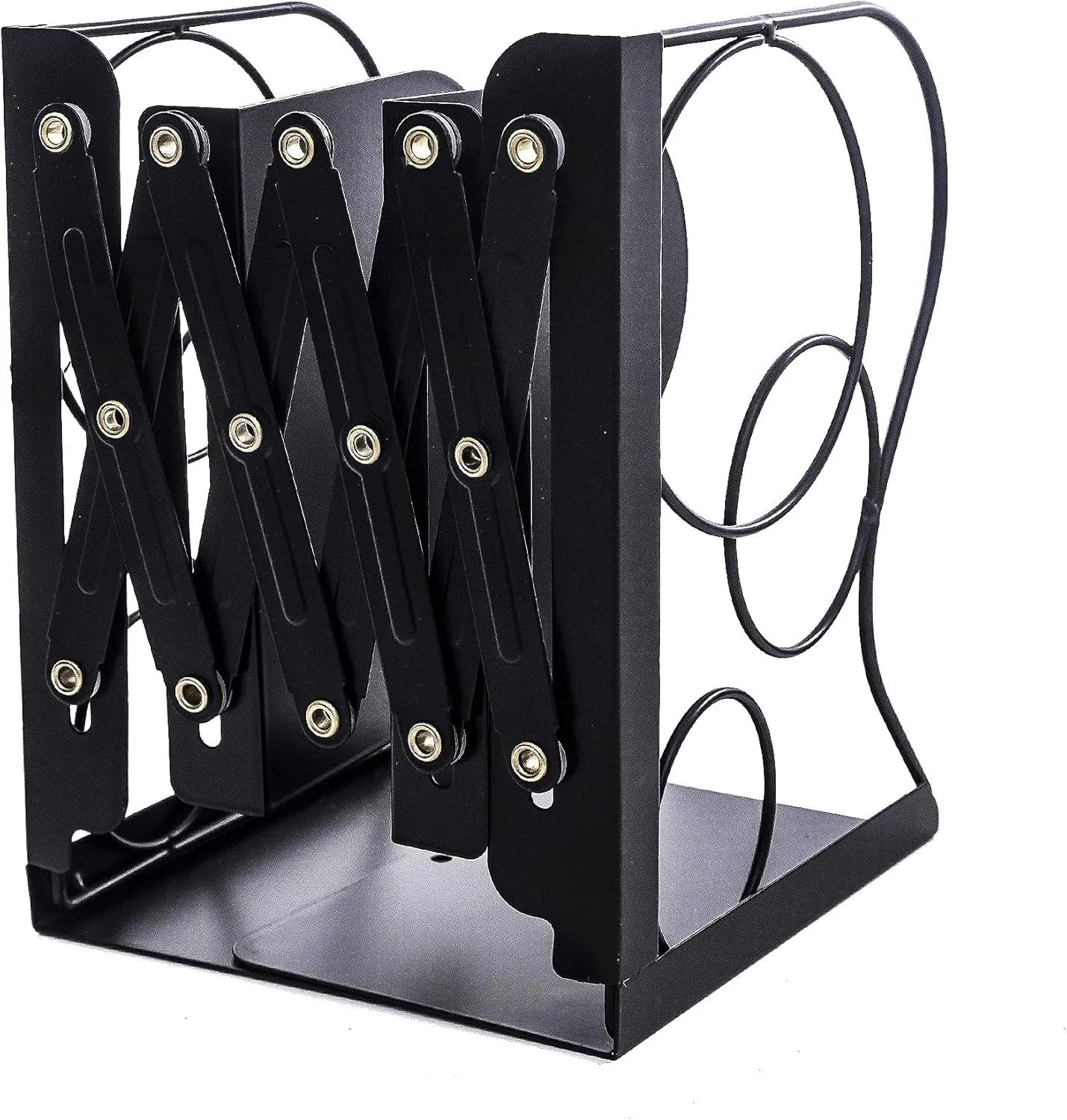Adjustable Bookends Metal Book Ends for Heavy Book Holder Heavy Duty Bookends Nonskid Bookcase Desktop Book Organizer Binder Holder