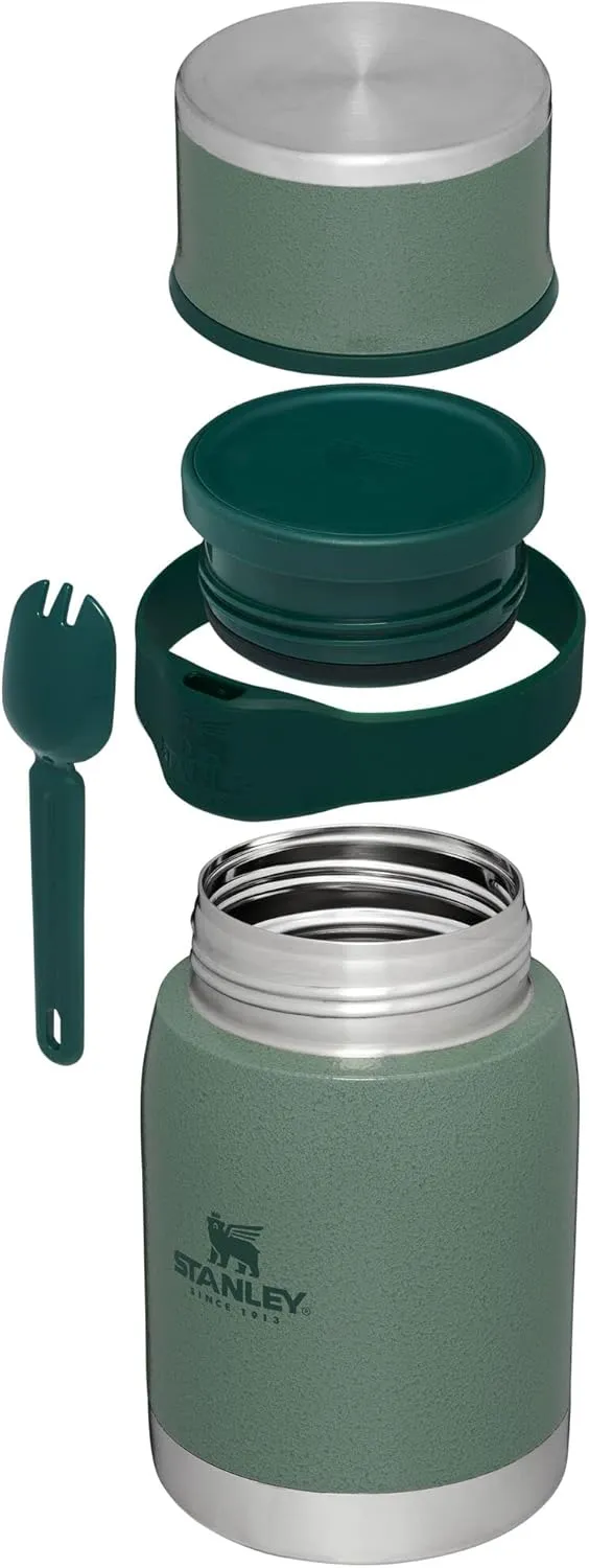 Adventure To-Go Food Jar and Spork | Vacuum Insulated Thermos Food Container | Stainless Steel | BPA-Free