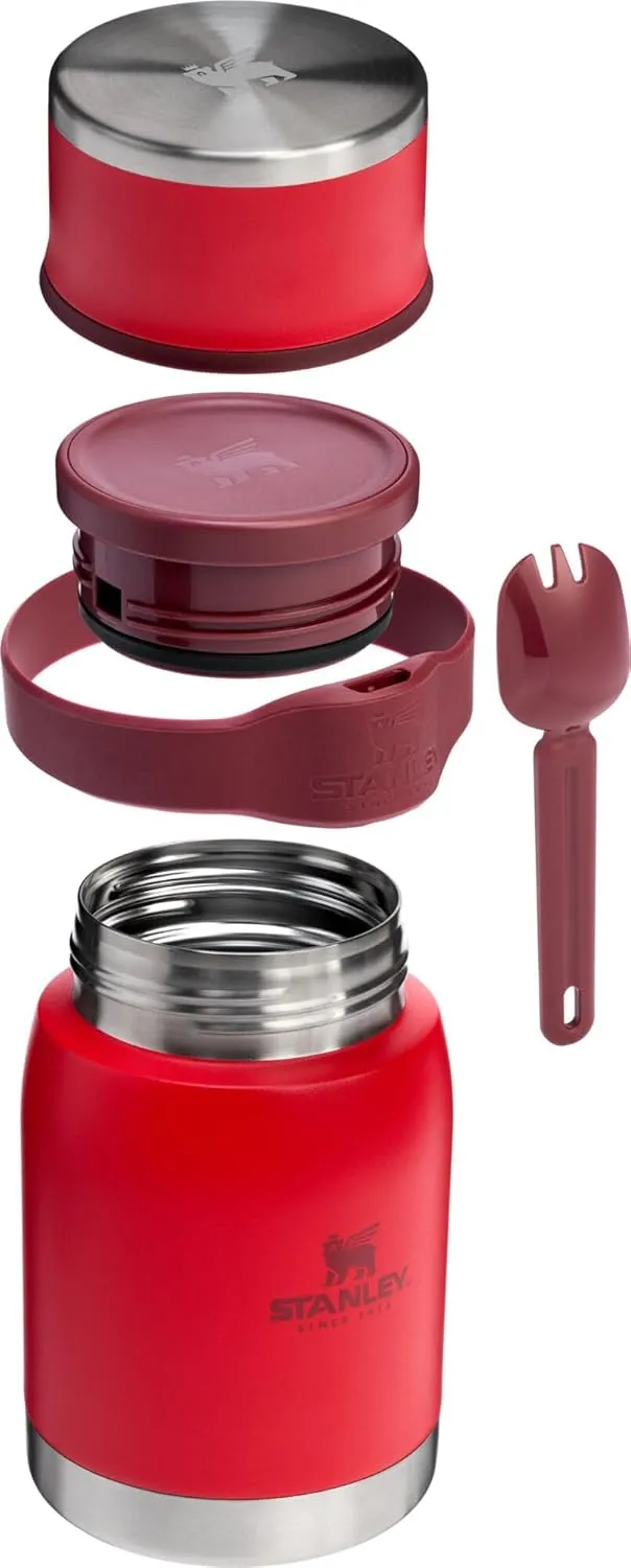 Adventure To-Go Food Jar and Spork | Vacuum Insulated Thermos Food Container | Stainless Steel | BPA-Free