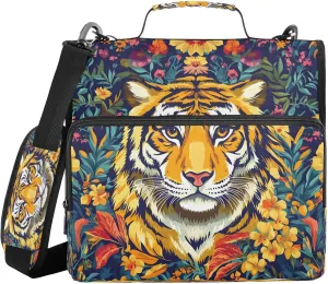 ALAZA Abstract Tiger Flower Travel Duffel Bag for Women Men Sports Gym Bag with Shoe Compartment Tote Weekender Overnight Bag with Wet Pocket for Travel, Gym,Yoga,Swimming