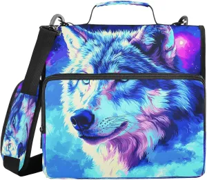 ALAZA Abstract Wolf Colorful Travel Duffel Bag for Women Men Sports Gym Bag with Shoe Compartment Tote Weekender Overnight Bag with Wet Pocket for Travel, Gym,Yoga,Swimming