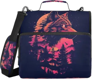 ALAZA Abstract Wolf Print Travel Duffel Bag for Women Men Sports Gym Bag with Shoe Compartment Tote Weekender Overnight Bag with Wet Pocket for Travel, Gym,Yoga,Swimming