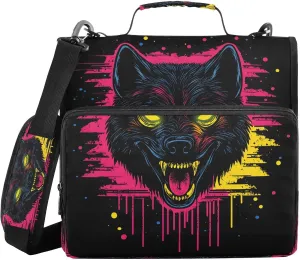 ALAZA Doodle Wolf Howl Black Travel Duffel Bag for Women Men Sports Gym Bag with Shoe Compartment Tote Weekender Overnight Bag with Wet Pocket for Travel, Gym,Yoga,Swimming