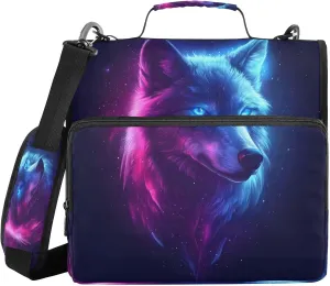 ALAZA Fantasy Wolf Colorful Animal Travel Duffel Bag for Women Men Sports Gym Bag with Shoe Compartment Tote Weekender Overnight Bag with Wet Pocket for Travel, Gym,Yoga,Swimming