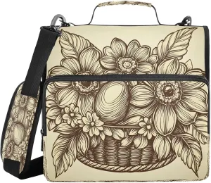 ALAZA Flower Basket Vintage Travel Duffel Bag for Women Men Sports Gym Bag with Shoe Compartment Tote Weekender Overnight Bag with Wet Pocket for Travel, Gym,Yoga,Swimming