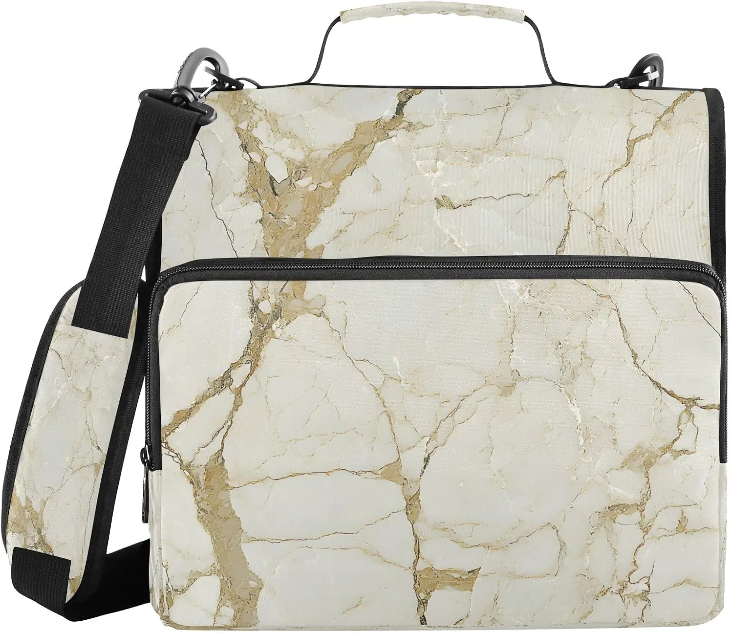 ALAZA Grey Marble Gold Texture Travel Duffel Bag for Women Men Sports Gym Bag with Shoe Compartment Tote Weekender Overnight Bag with Wet Pocket for Travel, Gym,Yoga,Swimming