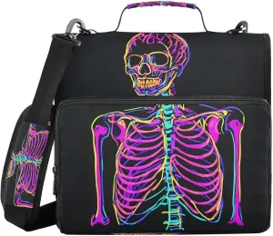 ALAZA Neon Skull Travel Duffel Bag for Women Men Sports Gym Bag with Shoe Compartment Tote Weekender Overnight Bag with Wet Pocket for Travel, Gym,Yoga,Swimming