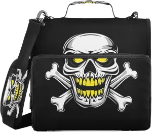 ALAZA Skull Head Black Travel Duffel Bag for Women Men Sports Gym Bag with Shoe Compartment Tote Weekender Overnight Bag with Wet Pocket for Travel, Gym,Yoga,Swimming