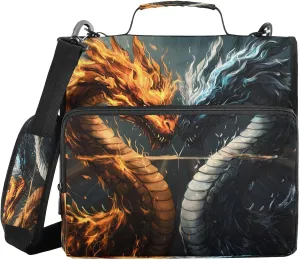 ALAZA Two Dragon Pattern Travel Duffel Bag for Women Men Sports Gym Bag with Shoe Compartment Tote Weekender Overnight Bag with Wet Pocket for Travel, Gym,Yoga,Swimming