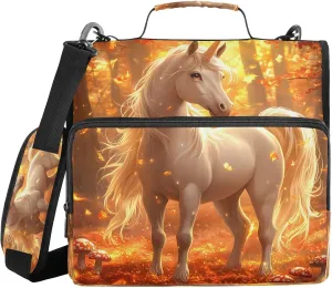 ALAZA Unicorn Autumn Leaves Travel Duffel Bag for Women Men Sports Gym Bag with Shoe Compartment Tote Weekender Overnight Bag with Wet Pocket for Travel, Gym,Yoga,Swimming