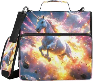 ALAZA Unicorn Explosion Pattern Travel Duffel Bag for Women Men Sports Gym Bag with Shoe Compartment Tote Weekender Overnight Bag with Wet Pocket for Travel, Gym,Yoga,Swimming