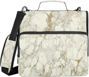 ALAZA White Marble Gold Texture Travel Duffel Bag for Women Men Sports Gym Bag with Shoe Compartment Tote Weekender Overnight Bag with Wet Pocket for Travel, Gym,Yoga,Swimming