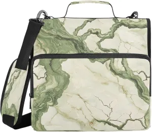 ALAZA White Marble Green Texture Travel Duffel Bag for Women Men Sports Gym Bag with Shoe Compartment Tote Weekender Overnight Bag with Wet Pocket for Travel, Gym,Yoga,Swimming